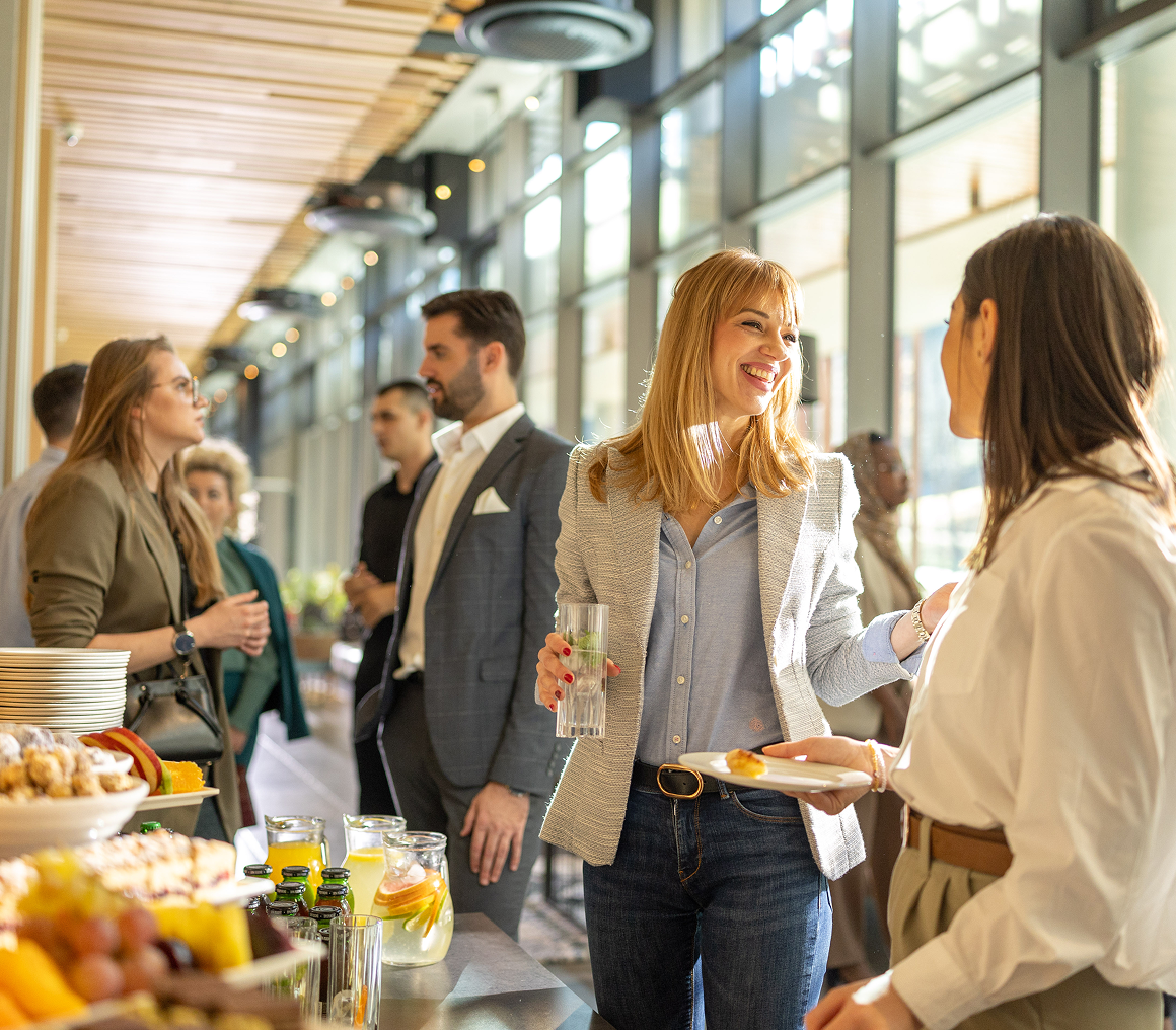 People socializing at a casual gathering